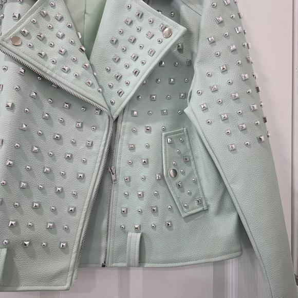 Azalea Wang Plus Minty Girl Faux Leather Jacket Size 1X - Picture 8 of 17